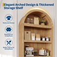 thumbnail image 6 of Luku 71.6" Tall Arched Storage Cabinet, 5-Tier Wooden Pantry with Doors & Adjustable Shelves, Arch Organizer, 6 of 8