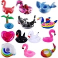 thumbnail image 3 of Posavasos inflable con forma de flamenco, donut, limón, sandía, piña y cangrejo, 3 of 4