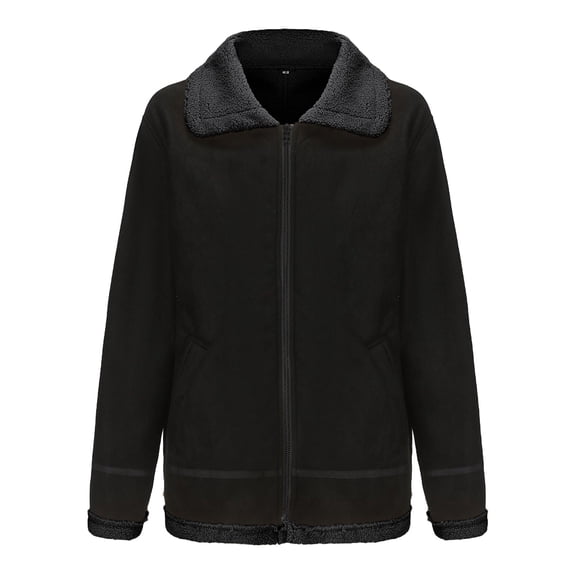 Wutalume Men's Solid Color Zipper Button Pocket Work Jacket, Casual Long Coat for Men, Warm and Practical, Suitable for Work, Outdoor and Everyday Casual Occasions,Black L