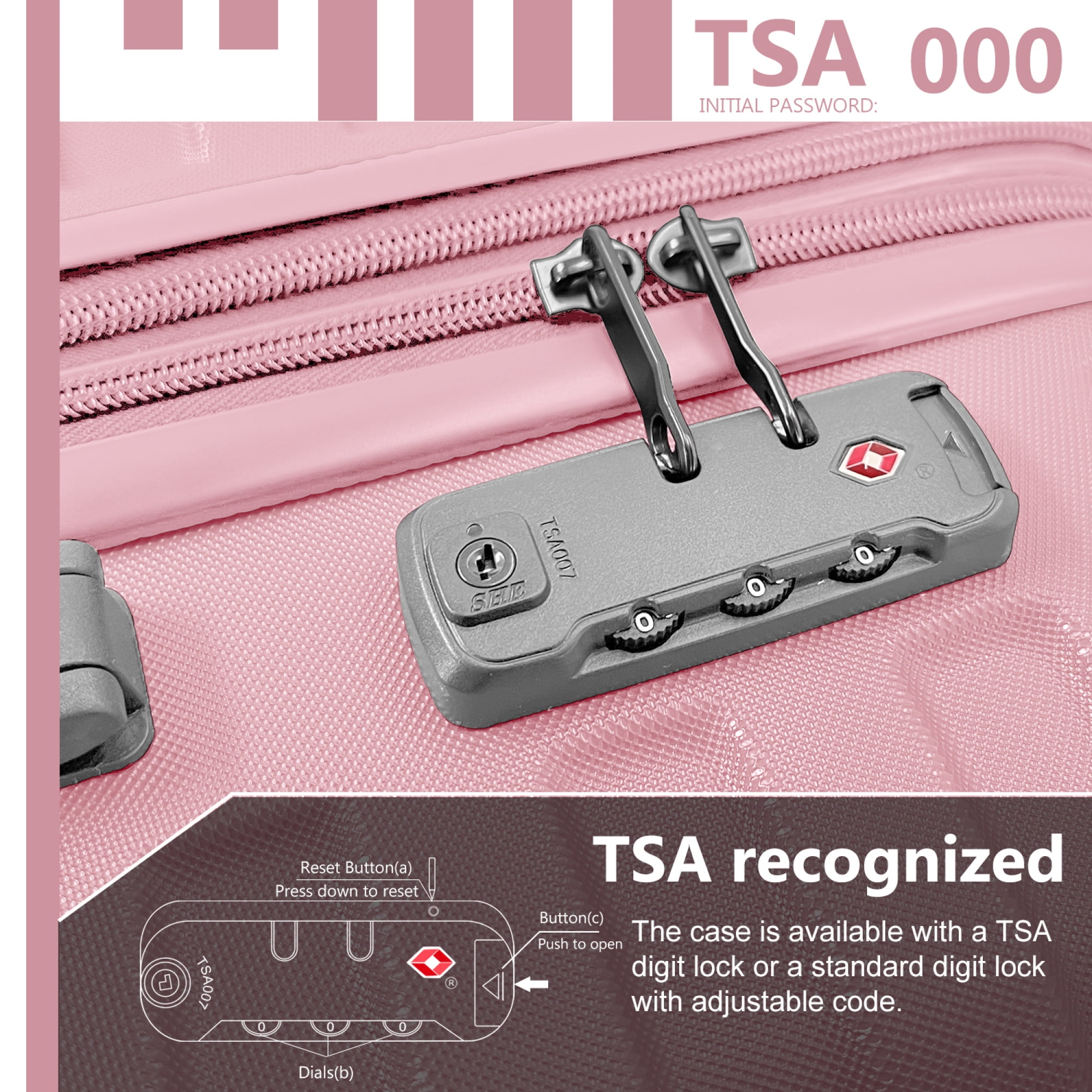 6-Piece Expandable Hardside Luggage Set with Spinner Wheels & TSA Lock - Includes Duffel Bags
