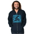 thumbnail image 5 of Retro Smurf Cool 90s Graffiti Vibes Zip Up Hoodie Men's Women's Brisco Brands S, 5 of 6