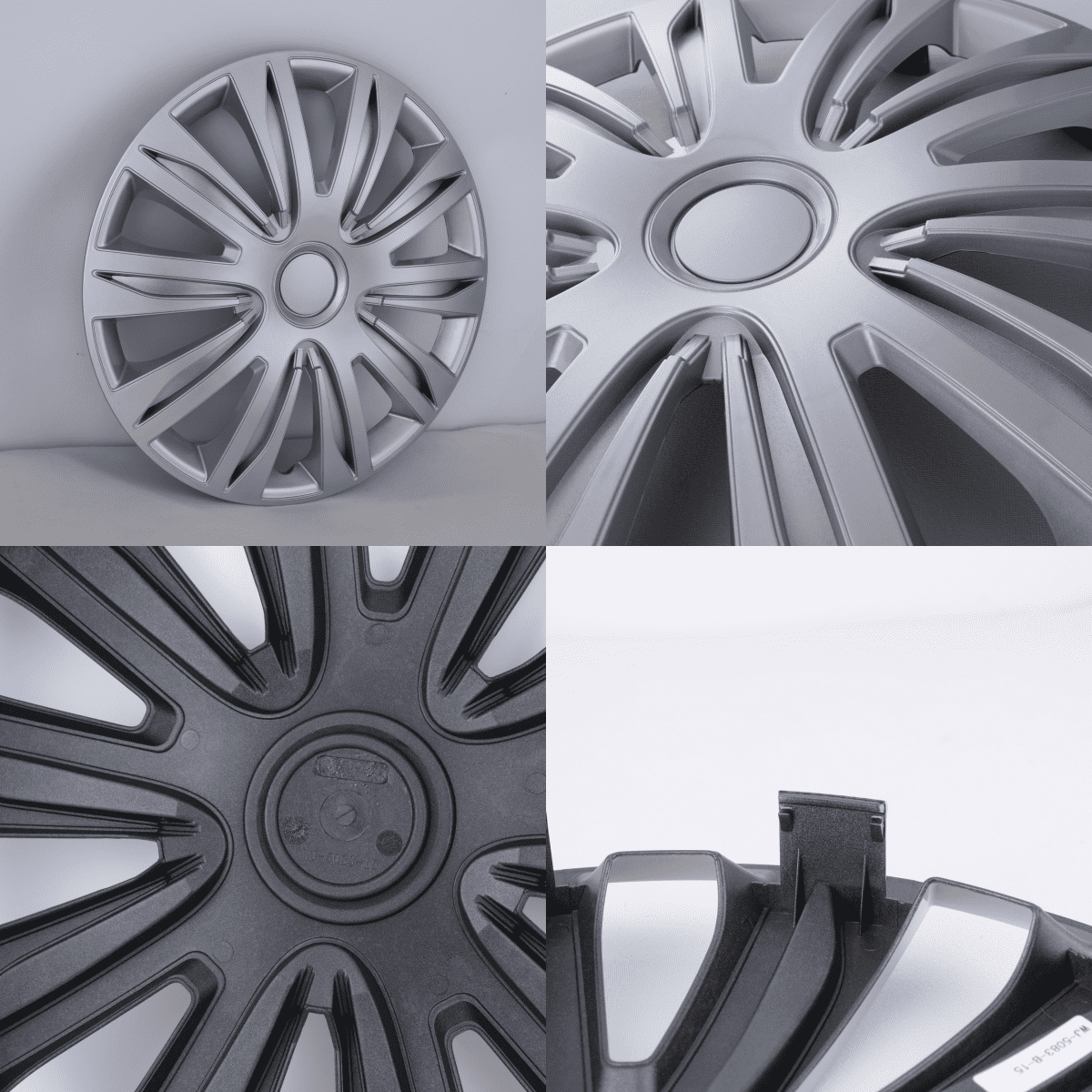 13" Silver Hubcaps Wheel Covers for Most Cars,Set of 4 Snap on Car Truck SUV Hub Cap,ABS Material