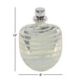 thumbnail image 3 of DecMode 8" x 12" Silver Glass Decorative Jars with Stoppered Top, 1-Piece, 3 of 7