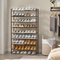 8 Tier Metal Shoe Rack, Holds Up to 40 Pairs, 11.4 Inch Depth, Bronze ...