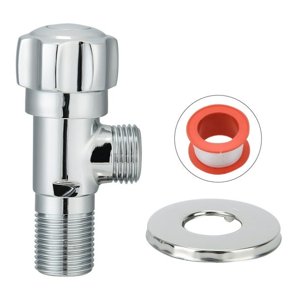 ZPSHYD Vanne d'angle en cuivre G1/2in, vanne d'arrêt d'eau vanne de Robinet à Filetage G1/2in pour lavabo Robinet de Cuisine Chauffe-Eau Toilette