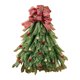 thumbnail image 3 of Adorno colgante de corona de de Navidad para puerta de entrada, suministros para fiestas, decoración de fiestas, guirnalda navideña artificial Con lazo de cuadros, 3 of 8