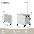 thumbnail image 2 of Carrito Plegable Elly Storego 45L Blanco con Ruedas Giratorias y Tapa Removible, 2 of 8