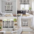 thumbnail image 6 of Misty Forest Kitchen Curtains Sets for Windows 36 Inch Length, Pine Trees Elk Vintage Pastoral Gray Rod Pocket Window Treatments Tier Curtains and Valances Set for Bedroom/Bathroom, 6 of 8
