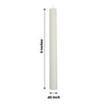 thumbnail image 3 of BalsaCircle 5 Unscented 9 in White Beige Premium Wax Taper Candles Ribbed Design Party Events Decorations Supplies, 3 of 8