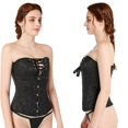 thumbnail image 3 of Women Lace Up Boned Sexy Plus Size Overbust Corset Bustier Top XXXL, 3 of 4