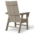 thumbnail image 5 of WestinTrends Ashore Outdoor Patio HDPE Plastic Modern Adirondack Dining Chairs (Set of 2), Weathered Wood, 5 of 17