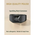 thumbnail image 6 of FindChic Mens Black Signet Rings Black Gemstone Thumb Ring for Him Husband Birthday Christmas Jewelry Gift Size 7-14（Box）, 6 of 9