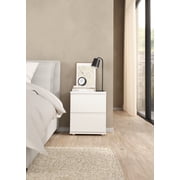 Tvilum Aurora 2 Drawer Bedroom Nightstand for Adults, White