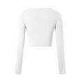 thumbnail image 3 of SNKSDGM Women's Plus Casual Easter Shirt Summer Tops for Women Womens Cropped Shirts Long Sleeve Square Neck Fitted Basic Crop Top Short Sleeve Shirts for Women Cotton Fitted, 3 of 4