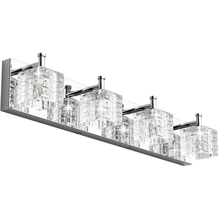 

Modern Crystal Vanity Light 3 Lights LED Modern Chrome Vanity Light Bathroom Fixtures Over Mirror Modern Crystal Chrome Bath Light Fixtures