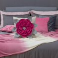 thumbnail image 6 of JWH 3D Contemporary Fuchsia Flowers Daily and Festival Decorative Pillow Covers for Gift Room Bedding Decor 18x18inch No Insert, 6 of 9