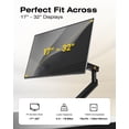 thumbnail image 2 of Single Computer Monitor Mount Stand Fits up to 32 Inch, Mechanical Spring Monitor Arm with 360° Rotation and −25° - 90° Tilt, VESA 75x75 and 100x100mm, 2 of 7