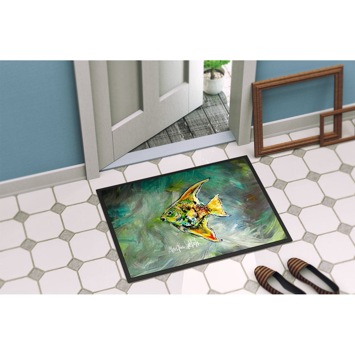 Carolines Treasures MW2101MAT 18 x 27 in. Nancys Other Fish Doormat