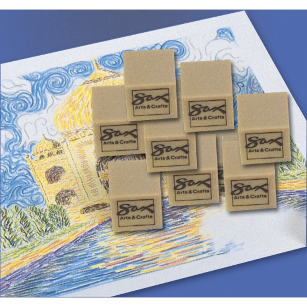 Sax Art Gum Block Erasers, 1 x 1 x 1/2 Inches, Pack of 24