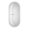 thumbnail image 3 of Wyndham Collection Soho 68 Inch Freestanding Bathtub in White with Floor Mounted Faucet, Drain and Overflow Trim in Brushed Nickel, 3 of 6