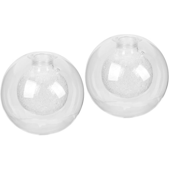 2pcs Vintage Round Globe Hanging Light Covers Clear Glass Lampshades for Outdoor Fixture Replacement Traditional Style