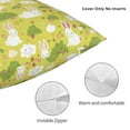 thumbnail image 4 of Rateoe Easter Bunny Pattern Throw Pillow Cover Premium Pillow Stuffer Sham Square for Decorative Cushion Bed Couch Sofa(Pillow insert not included), 4 of 8