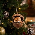 thumbnail image 6 of Sleeping Forest Animal Ornament, Acorn Christmas Tree Decor, Three Dimensional Sleeping Woodland Creature NestLED in A Textured Acorn, Sculpted Resin with DetaiLED Seasonal Styling, 6 of 8