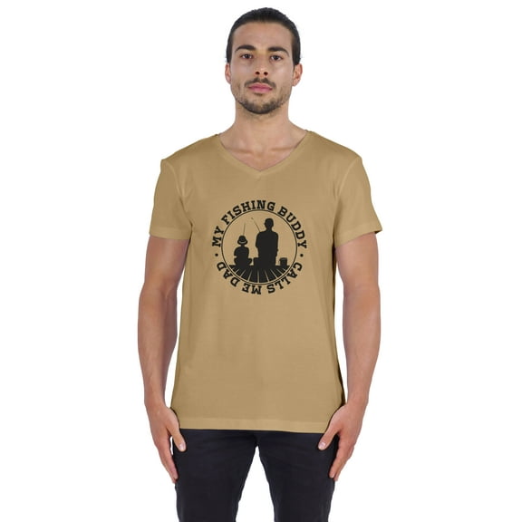 Inkmeso Tshirt For Men My Fishing Buddy. Calls Me Dad Funny Quote Daddy T-shirt Father Shirt