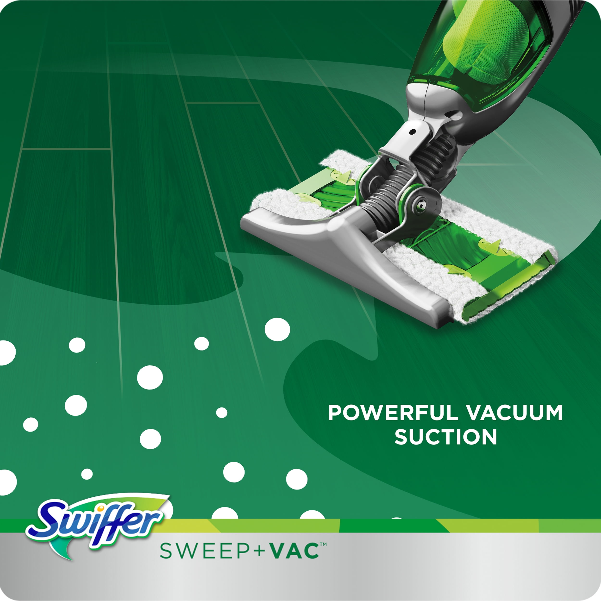 Swiffer Sweep & Vac Cordless Vacuum Starter Kit (1 Vacuum Sweeper, 8 Pad Refills)