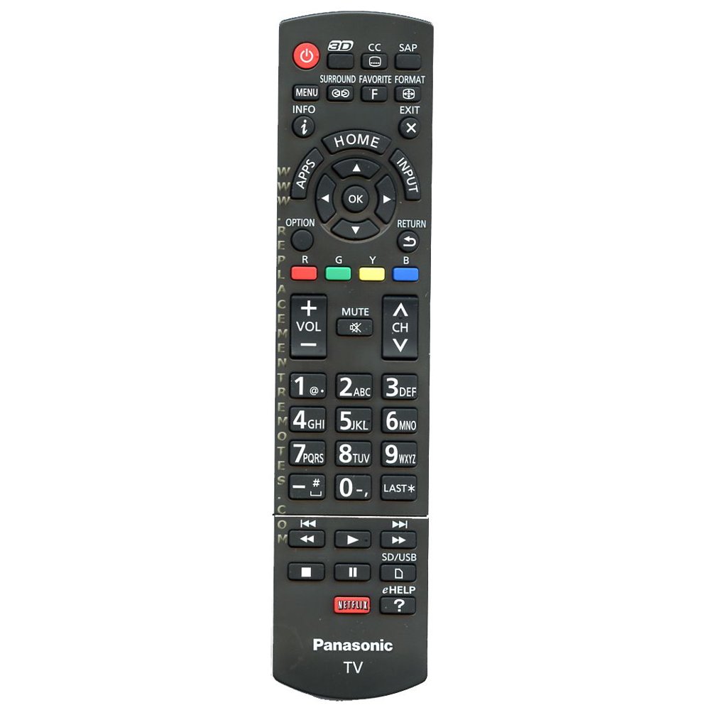 Panasonic N2QAYB000837 (p/n N2QAYB000837) TV Remote Control (refurbished)