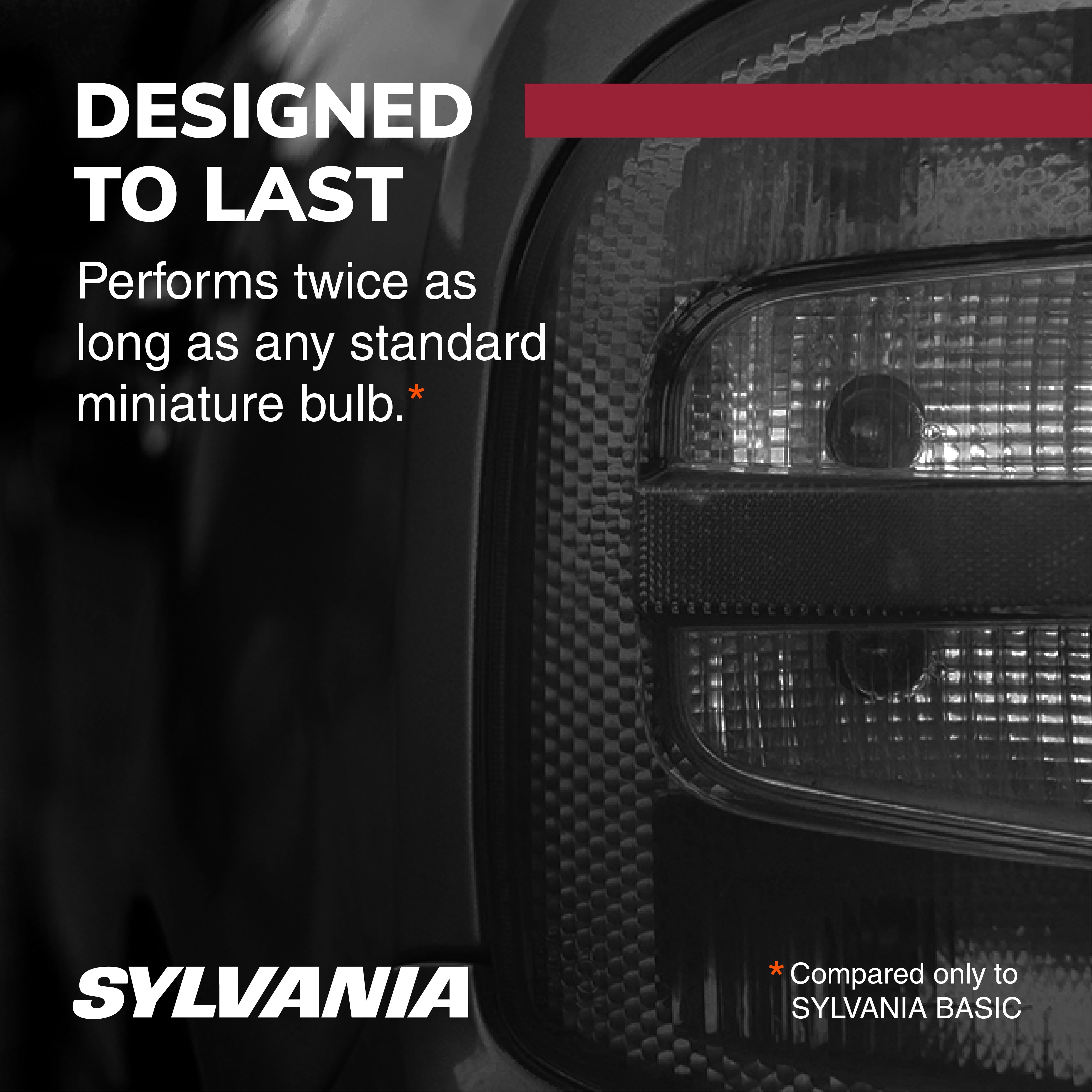 Sylvania 7444 Long Life Mini Bulb, 2 Pack, Compatible with Multiple Cars