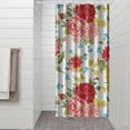 thumbnail image 3 of Waterproof Pioneer Shower Curtain 36x72 Inch Polyester Unique Colorful Floral Shower Curtain for Bathroom Hotel Home Decor with 7 Plastic Hooks, 3 of 5