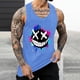 thumbnail image 2 of Camisetas de Tanque de los Hombres Tanque de los Hombres Incolor Gradiente de Impresión Cuello Redondo Correa Delgada Fuga Atrás Regular Casual Deportes Blusas de Tanque, 2 of 5