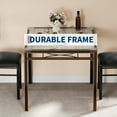 thumbnail image 4 of Dining Table Set for 2, Dining Room Table Set for 4 with Corner Protector, Wood Kitchen Table and Chairs Set of 2 with Upholstered Chairs for Small Space, Kitchen Room, Apartment, 4 of 6