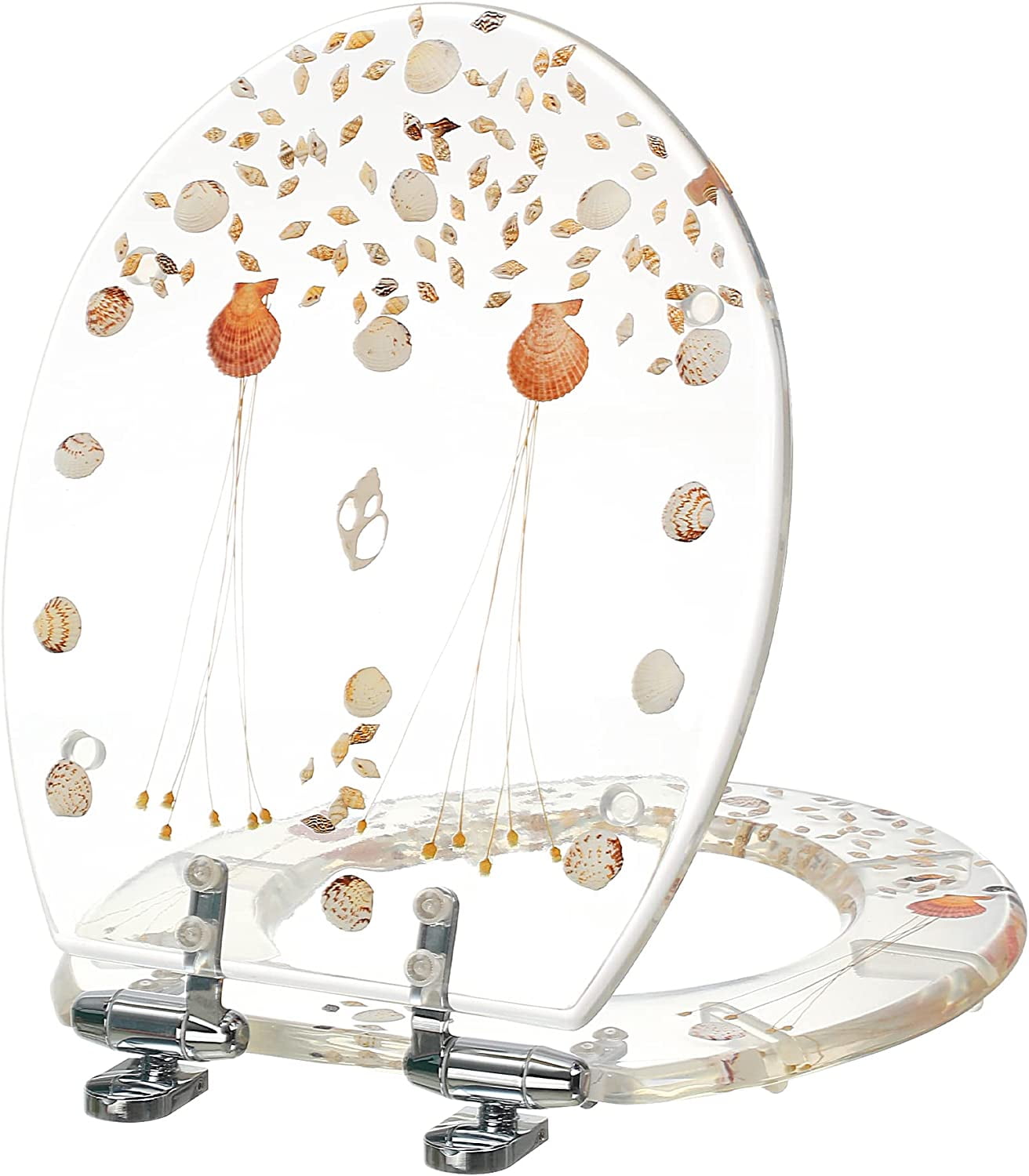 Resin Toilet Seat Round Soft Close Quick Release Heavy Duty Toilet