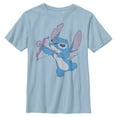 thumbnail image 1 of Disney Lilo & Stitch Love Shot T-Shirt Garçon, Bleu Clair, Petit, 1 of 4