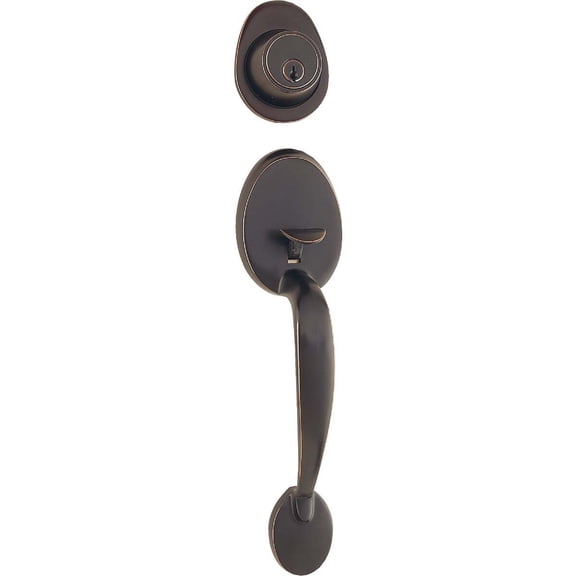 Steel Pro Oil Rubbed Bronze Entry Door Handleset with Tulip Knob HY7X7S1