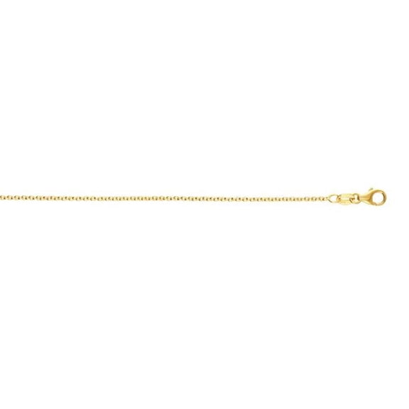 JewelStop 14k Yellow Gold 1.9mm Round Cable Chain with Lobster Clasp - 16 Inches, 3.62gr.