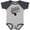 Baseball Heather and Navy, variant on Inktastic Someone in Michigan Loves Me Boys or Girls Baby Bodysuit