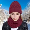 thumbnail image 4 of Gorro de invierno para mujer, conjunto de bufanda, gorro de punto cálido, bufandas para el cuello para mujeres y hombres, 4 of 5