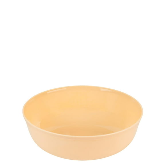 (10 PACK) EcoQuality 16 oz Round Beige Plastic Bowls Edge Collection - Disposable China Like Party Bowls, Heavy Duty Salad Bowls, Serving Bowl, Dessert, Wedding, Serveware