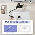 thumbnail image 2 of Bathroom Sink Faucet with Pull Down Sprayer, Matte Black Single Handle Pull Out Faucet with Pop-Up Drain, 1 or 3 Hole Laundry Bar Basin Faucet with Deck Plate, 2 of 8