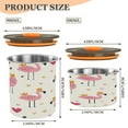 thumbnail image 3 of Wobogo Cute Pink Flamingos Crowns Hearts Food Storage Jars 304 Food Grade Stainless Steel Canisters With Vacuum Airtight Lids for Coffee Snacks Nuts Cereal 500ML, 3 of 9
