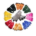 thumbnail image 3 of Zapatos de casa con forma de pata de animal de terciopelo súper suave para hombres y mujeres, para parejas, zapatos de tacón con bolsa de algodón con forma de pata de invierno, color azul y verde, 3 of 4