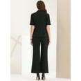 thumbnail image 3 of DARING DIVA Women's One Button Blazer 2 Pcs Outfits Jacket Suit Pants XS Black, 3 of 6