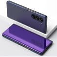 thumbnail image 2 of Mirror Flip Case for Samsung Galaxy Z Fold5 Support Wireless Charging, Clear View Window with Kickstand Thin Ultra Phone Case for Samsung Galaxy Z Fold 5 QH Purple, 2 of 13