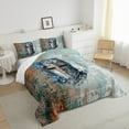 thumbnail image 3 of Homewish Floral Soldier Helmet Bedding Comforter Set 2pcs for Female Men Women,Retro Medieval Knight Twin Comforter Sets Microfiber,Vintage Rustic Flowers Breathable Bedding Set, 3 of 8