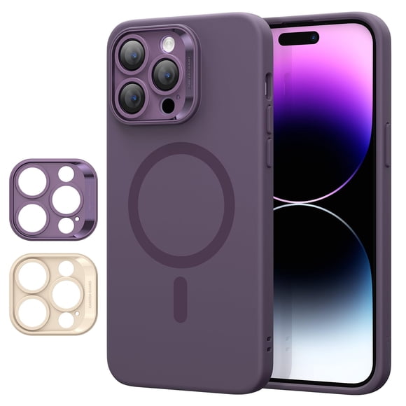 Funda de teléfono ESR para iPhone 14 Pro con silicona morada MagSafe