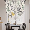 thumbnail image 3 of Green Grey Botanical Balloon Curtains for Bedroom/Front Door/Bathroom, Rustic Country Spring Floral Summer Leaf Tie Up Curtains 63 Inch Length Kitchen Curtains Shades for Windows 46"x63", 3 of 8