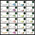 thumbnail image 4 of BASSDASH Ice Fishing Lure Kit Glowing Paint Jigs for Winter Ice Jigging Crappie Sunfish Perch Walleye Pike, 4 of 7